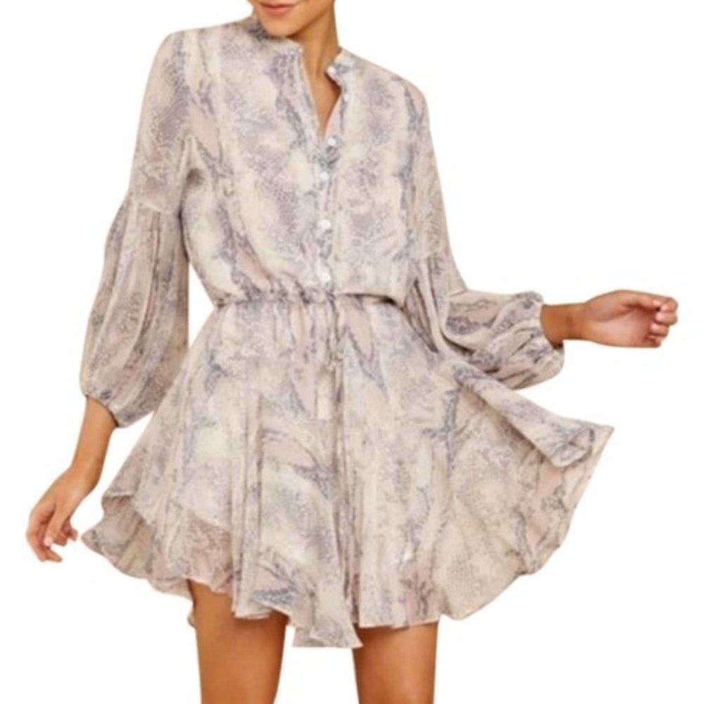 Olivaceous Vici dress bubble sleeves Size Small - Picture 5 of 14